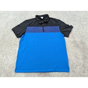 Calvin Klein Polo Shirt Mens 2XL Short Sleeve Blue Golf‎ Preppy